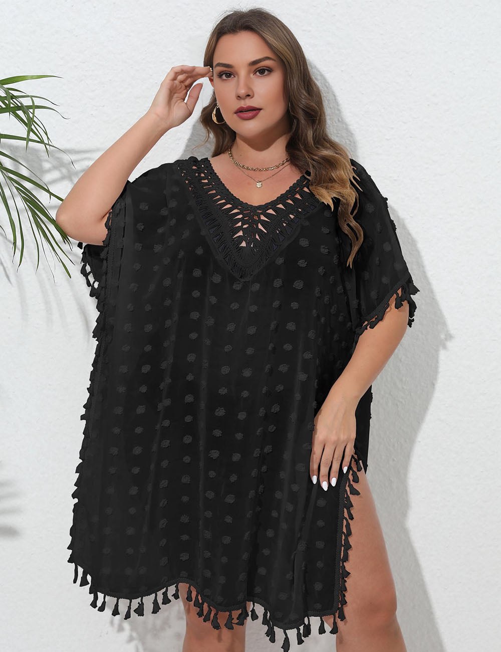 Women_Plus_Size_Crochet_Tassel_Chiffon_Cover_Up_9