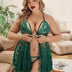 Women Plus Size Cross Lace See-through Sexy Babydoll-6