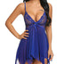 Women Plus Size Deep V Neck Soft Lace Sexy Sheer Mesh Babydoll-11