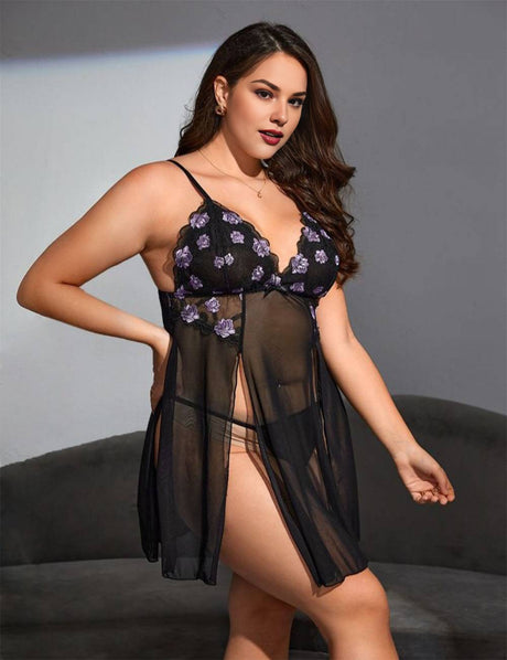 Women_Plus_Size_Embroidered_See-Through_Sexy_Lingerie_11