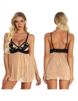 Women Plus Size Exquisite Mesh Embroidered Sexy Babydoll-8