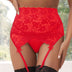 Women Plus Size Extreme Sexy Lace Garter Belts-1-4