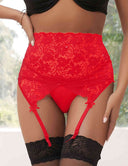 Women Plus Size Extreme Sexy Lace Garter Belts - PRUSES