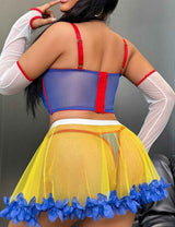 Women Plus Size Fairy Tale Inspired Corset Lingerie Set