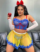 Women Plus Size Fairy Tale Inspired Corset Lingerie Set