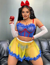 Women Plus Size Fairy Tale Inspired Corset Lingerie Set