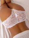 Women Plus Size Floral Lace High Waist Sexy Panty