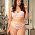 Women Plus Size Floral Lace Underwire Bra Set-5