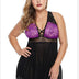 Women Plus Size Floral Sling Cutout Babydoll-1