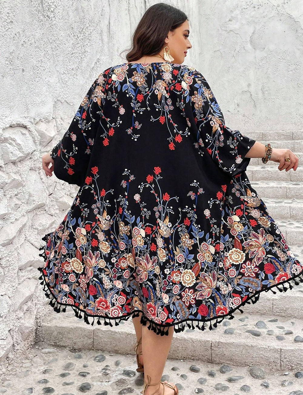 Women_Plus_Size_Fringed_Floral_Cardigan_Beach_Cover-Up_7
