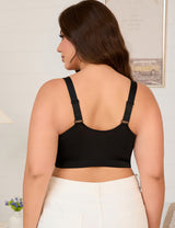 Women Plus Size Front-Button Leopard Print Bra