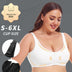 Women Plus Size Front Closure Pleated Wire-Free Bra | PRUSES-3