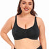 Women Plus Size Front Closure Pleated Wire-Free Bra | PRUSES