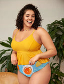 Women_Plus_Size_Gold_Print_High_Waist_Tankini_2