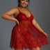 Women Plus Size Gorgeous All-Lace Boudoir Babydoll-10