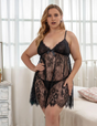 Women Plus Size Gorgeous All-Lace Boudoir Babydoll-2