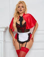 Women Plus Size Halloween Christmas Adult Little Red Riding Hood Cosplay Costumes-3