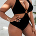 Women Plus Size Halter Neck Sexy One Piece Swimsuit-2