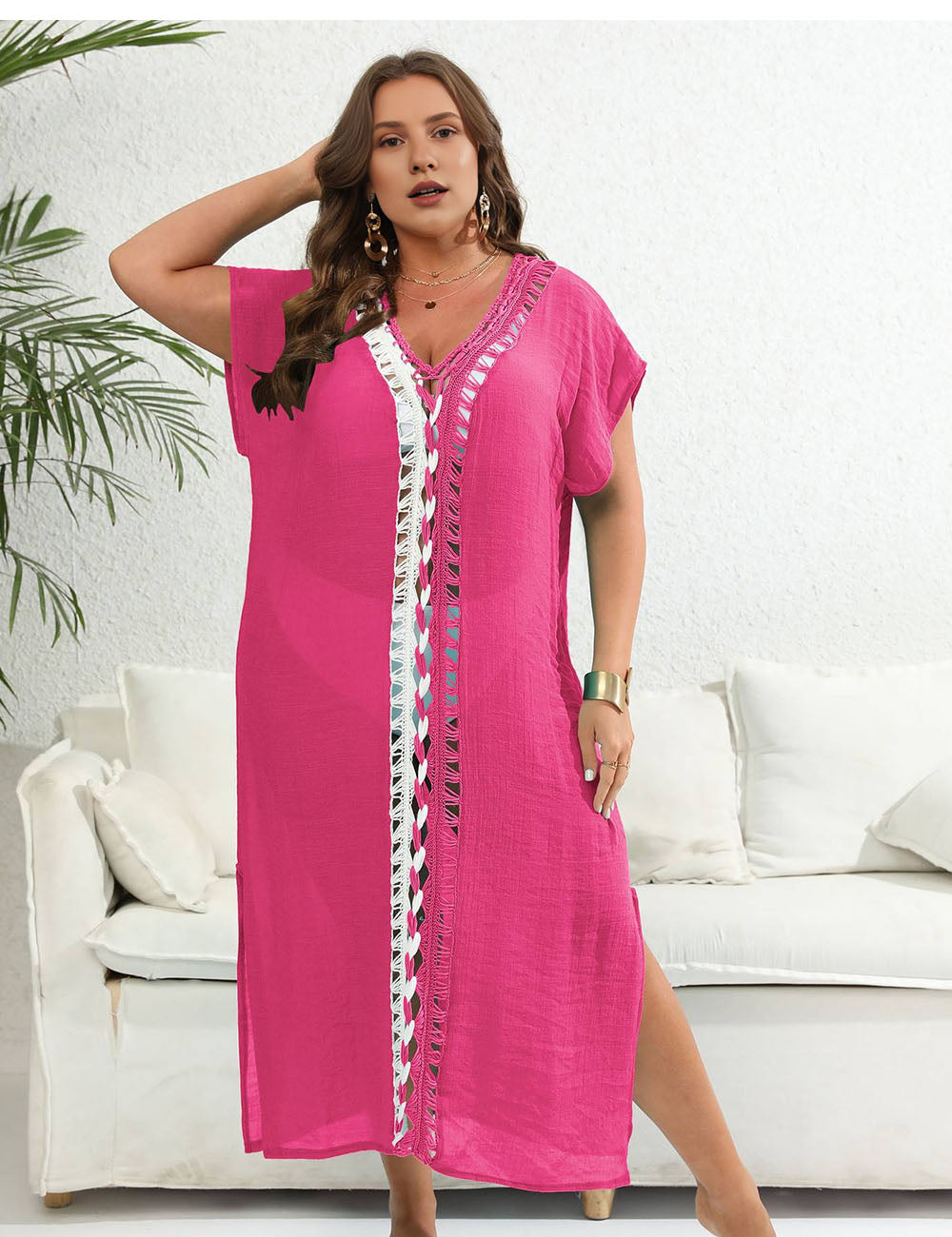 Women_Plus_Size_Hand_Crocheted_Contrast_Color_Bikini_Cover_Up_10