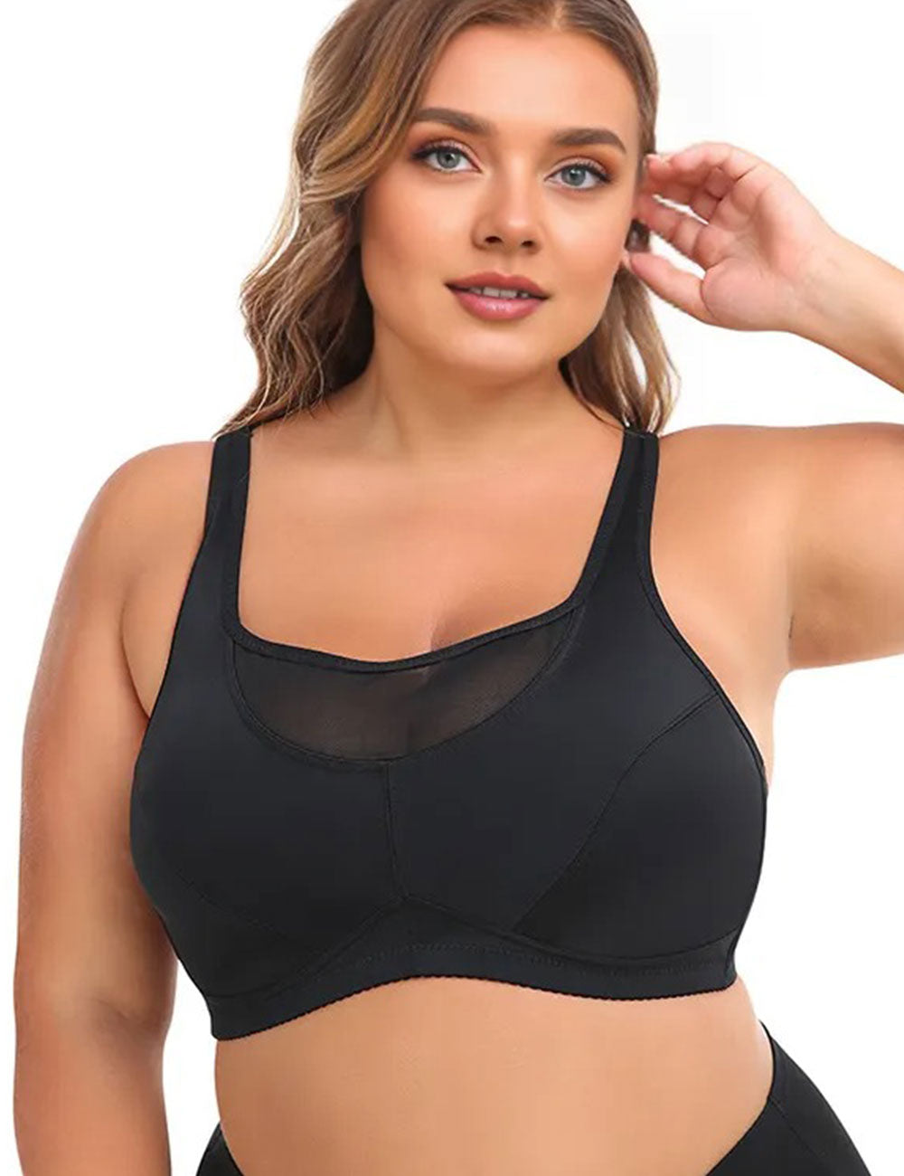 Women Plus Size High Impact Wire-Free Sports Bra | PRUSES-1