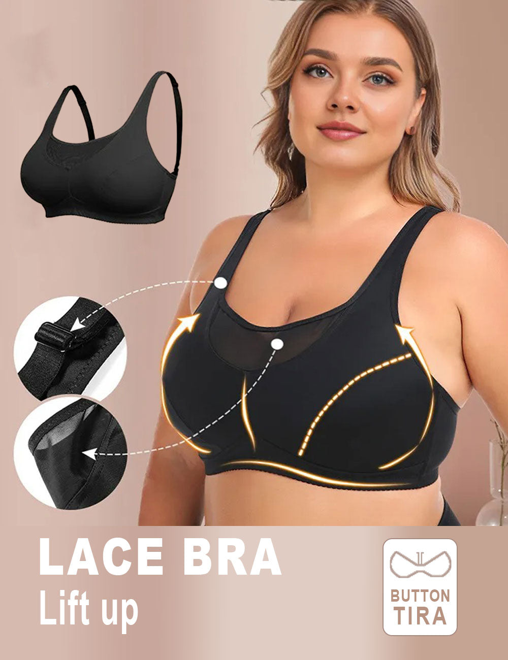 Women Plus Size High Impact Wire-Free Sports Bra | PRUSES-5