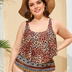 Women Plus Size High Waist Bikini Ruffle Ruffle Two-Piece Swimsuit-6