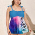 Women Plus Size High Waist Bikini Two Piece Swimsuit-12