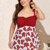 Women Plus Size High Waist Bikini Two Piece Swimsuit