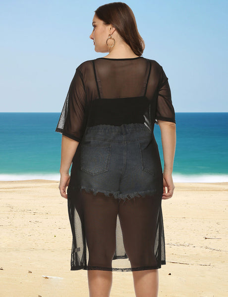 Women_Plus_Size_Irregular_Slit_Cover_Up_8
