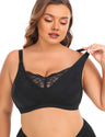 Women Plus Size Lace Desire Wireless Bra | PRUSES-3