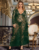 Women Plus Size Lace Long Transparent Babydoll-1