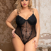 Women Plus Size Lace Sexy Bodysuit Nightwear