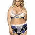 Women Plus Size Lace Sexy Underwired Camisole Bra Set-4