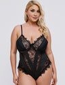 Women Plus Size Lace Temptation Bodysuit