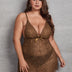 Women Plus Size Lace Transparent Nightgown-1