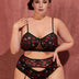 Women Plus Size Lip Print Perspective Sexy Temptation Braset