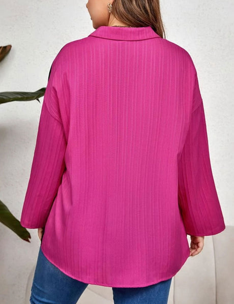 Women_Plus_Size_Long_Sleeve_Lapel_Color_Blocking_Blouse_PRUSES_5