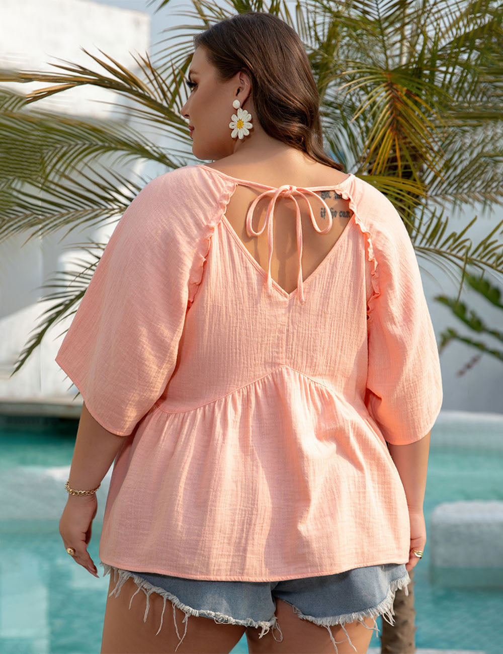 Women_Plus_Size_Loose_Mid-Length_Sleeve_Blouse_PRUSES_4