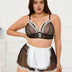 Women Plus Size Maid Mesh Lace Sexy Lingerie-2