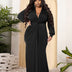 Women Plus Size Mermaid V Neck Dress-2