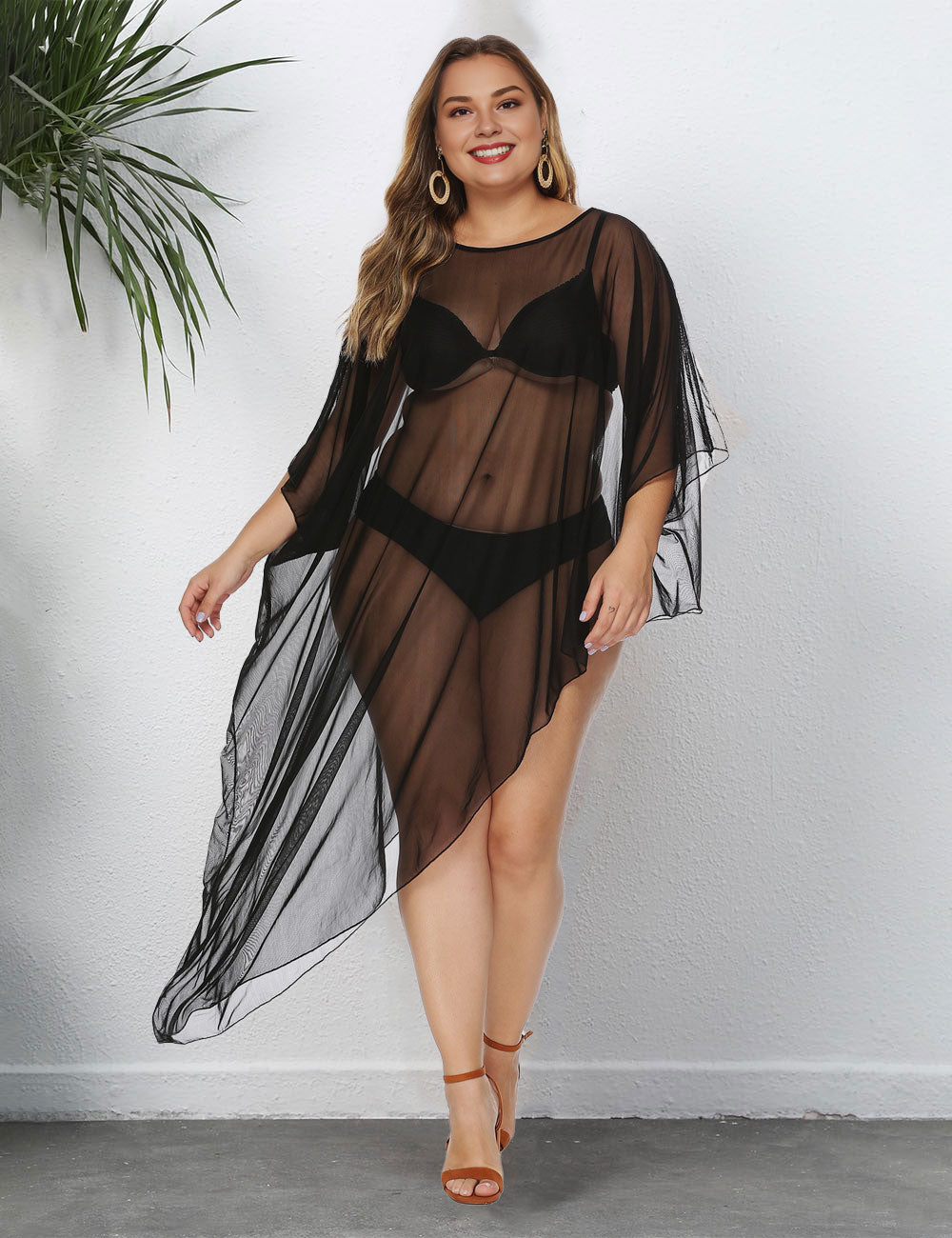Women_Plus_Size_Mesh_Beach_Cover_Up_3