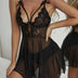 Women Plus Size Mesh Embroidery Babydoll-4-9