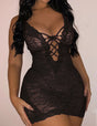 Women Plus Size Mesh Sling Babydoll-1