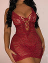 Women Plus Size Mesh Sling Babydoll