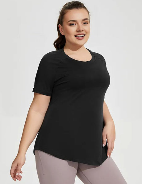 Women_Plus_Size_Mesh_Yoga_Shirt_Breathable_Slim_Sports_Tops_PRUSES_14