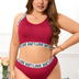 Women Plus Size Milk Silk Sports Bra Set-1