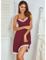 Women Plus Size Modal Suspender Babydoll-3