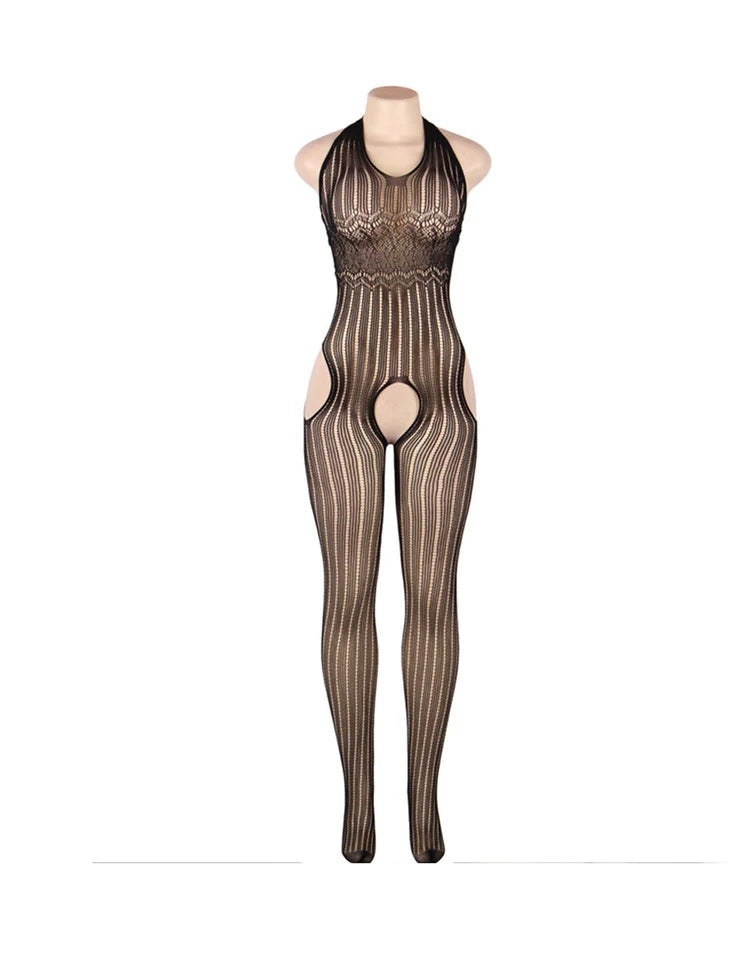 Women Plus Size Mystery Pattern Net bodystockings-1-5