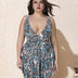 Women Plus Size New High Waist One Piece Swimsuit-4