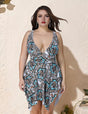 Women Plus Size New High Waist One Piece Swimsuit-4
